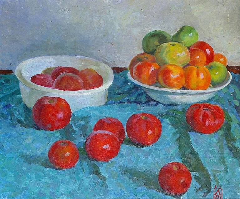 Tomatoes Painting by Moesey Li | Saatchi Art