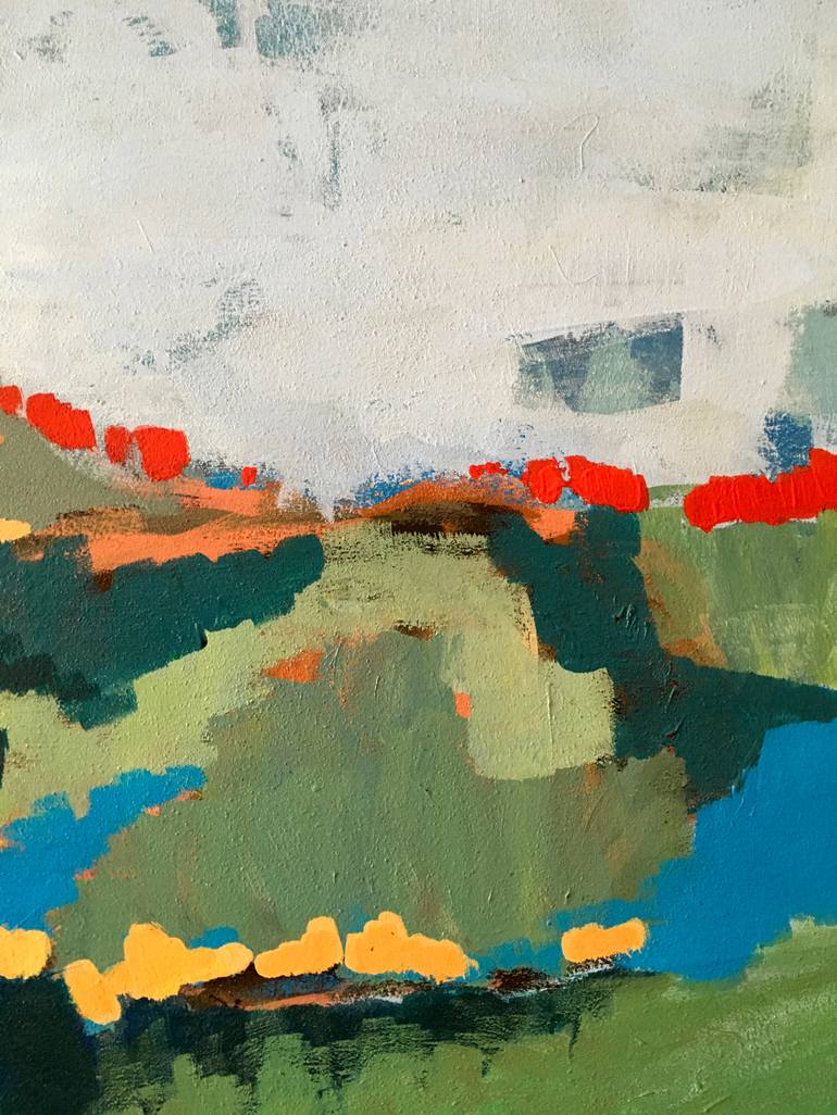 Original Abstract Landscape Painting by Effat Pourhasani