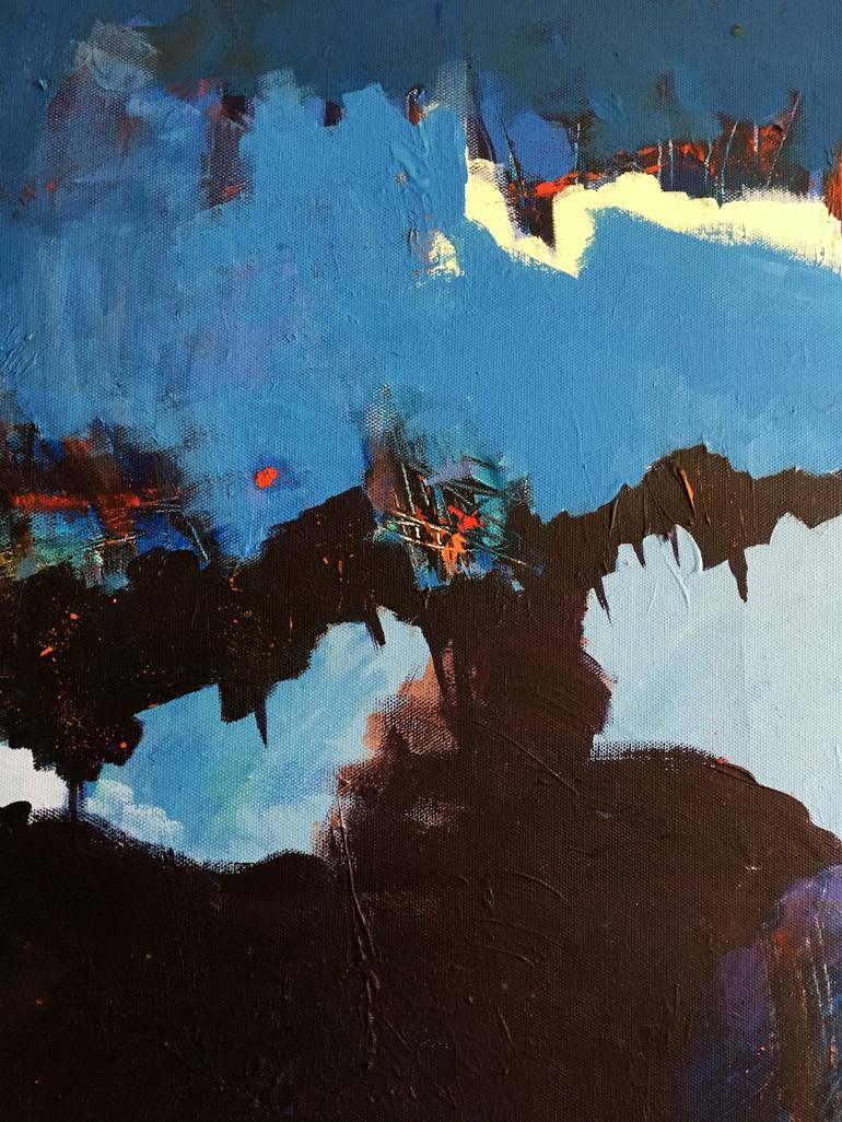 Original Abstract Landscape Painting by Effat Pourhasani