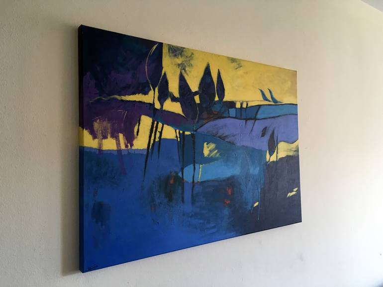 Original Abstract Landscape Painting by Effat Pourhasani