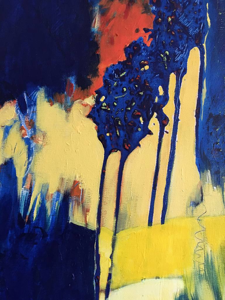 Original Abstract Landscape Painting by Effat Pourhasani