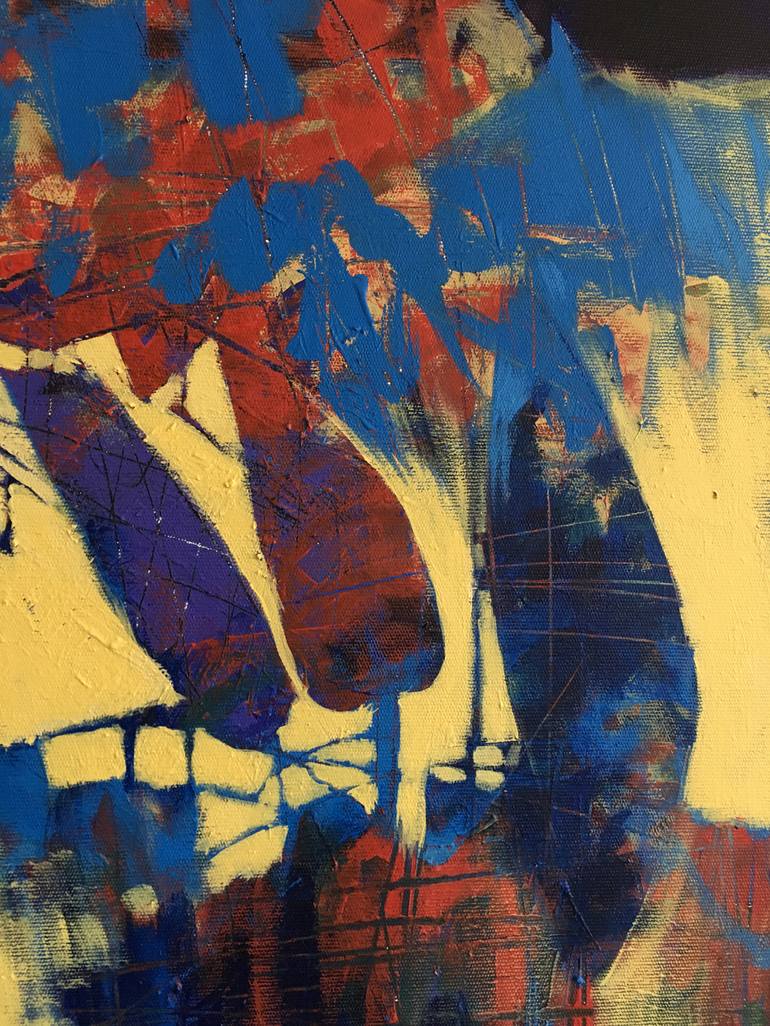 Original Abstract Landscape Painting by Effat Pourhasani