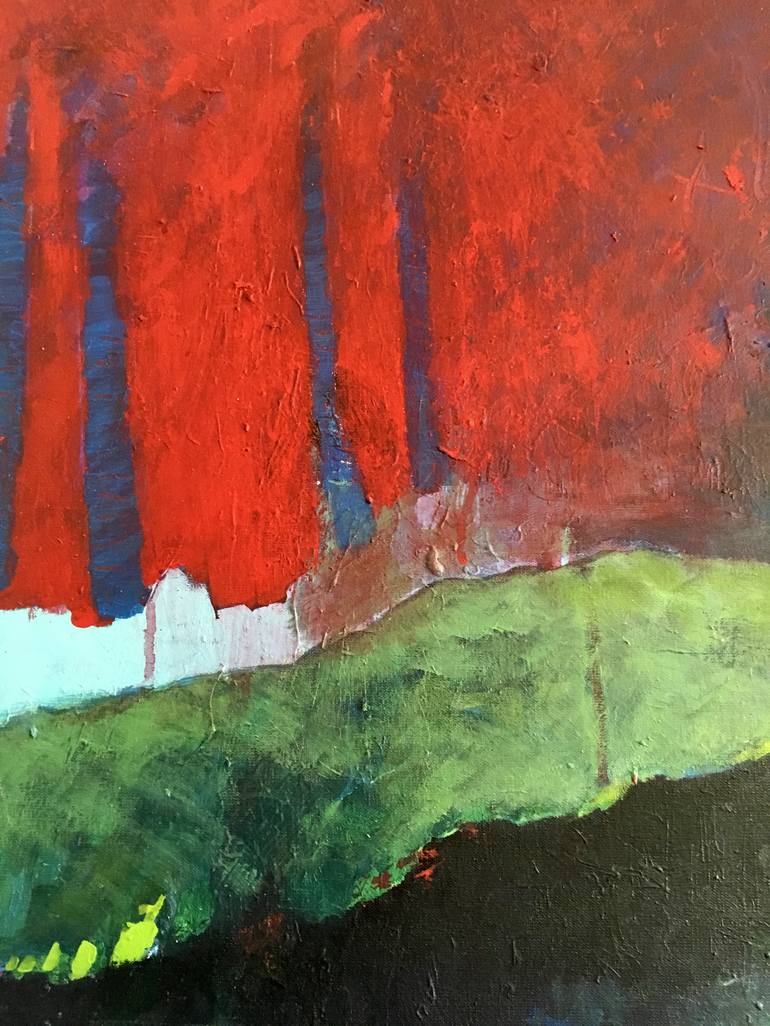 Original Abstract Landscape Painting by Effat Pourhasani