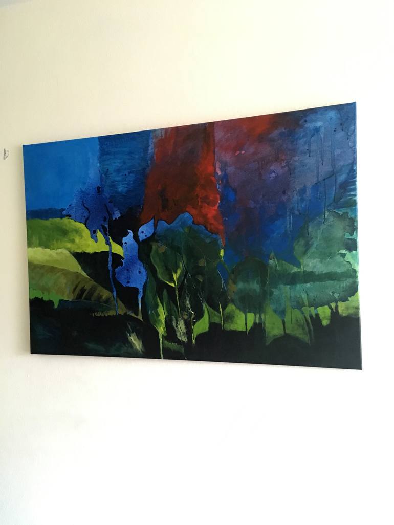 Original Abstract Landscape Painting by Effat Pourhasani