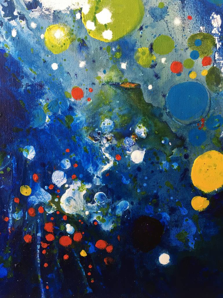 Original Abstract Expressionism Abstract Painting by Effat Pourhasani