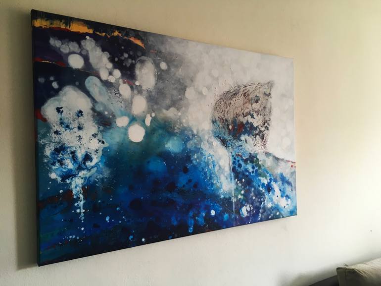 Original Abstract Landscape Painting by Effat Pourhasani