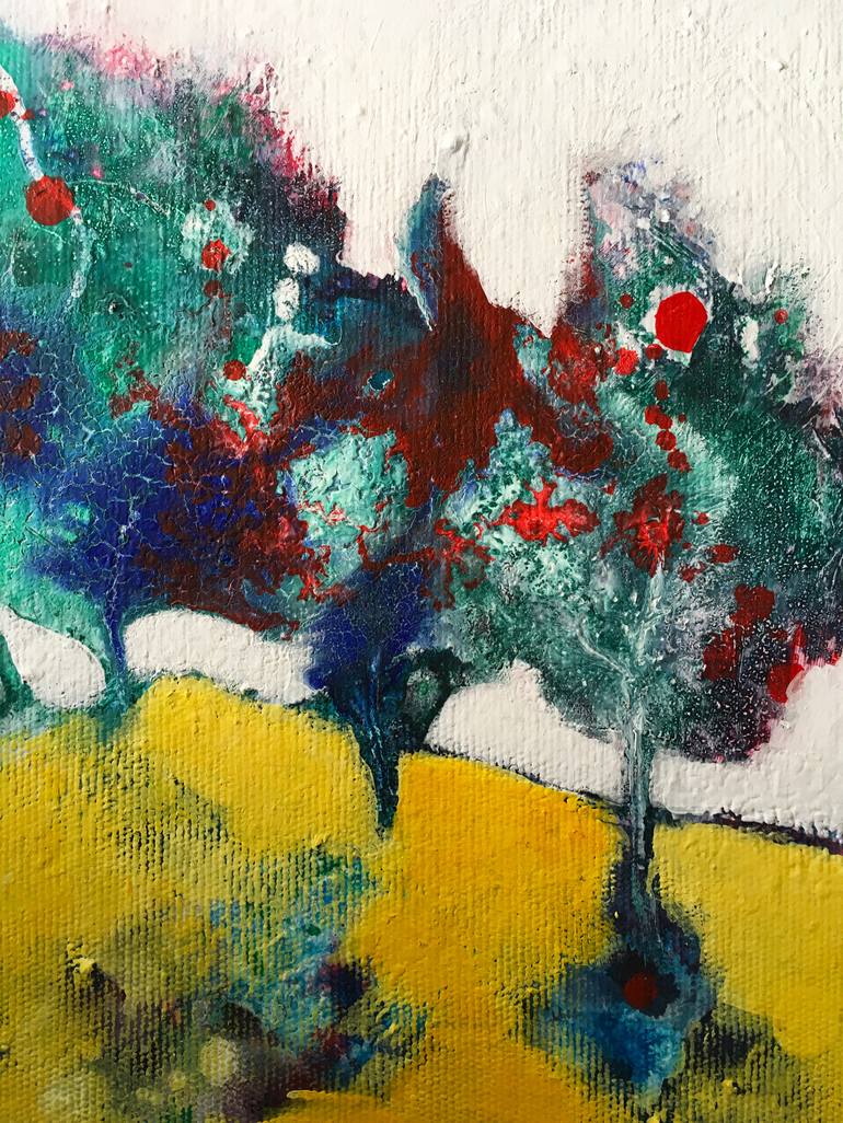 Original Abstract Landscape Painting by Effat Pourhasani