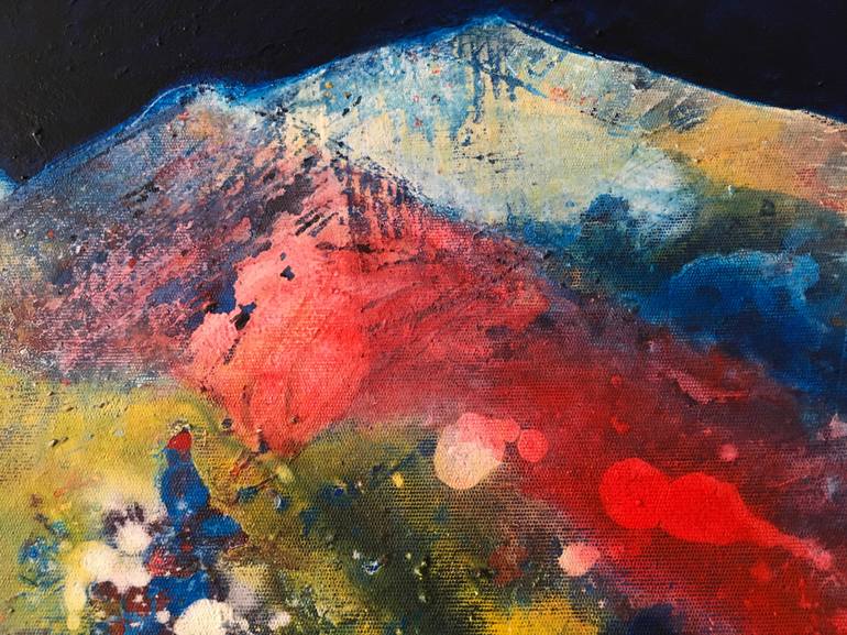 Original Abstract Landscape Painting by Effat Pourhasani