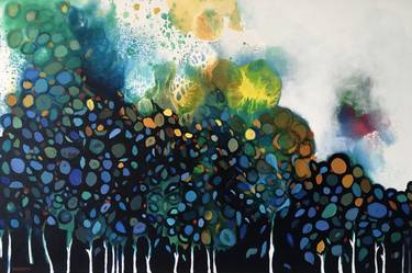Original Abstract Landscape Paintings by Effat Pourhasani