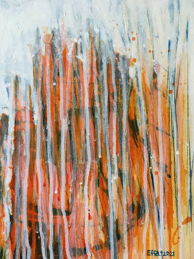 Original Abstract Expressionism Abstract Painting by Effat Pourhasani