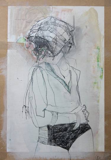 Original Figurative Women Drawings by conny kunert