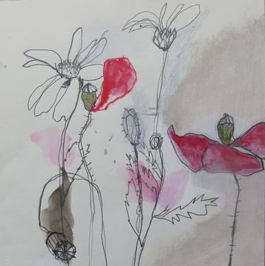 Print of Figurative Floral Drawings by conny kunert