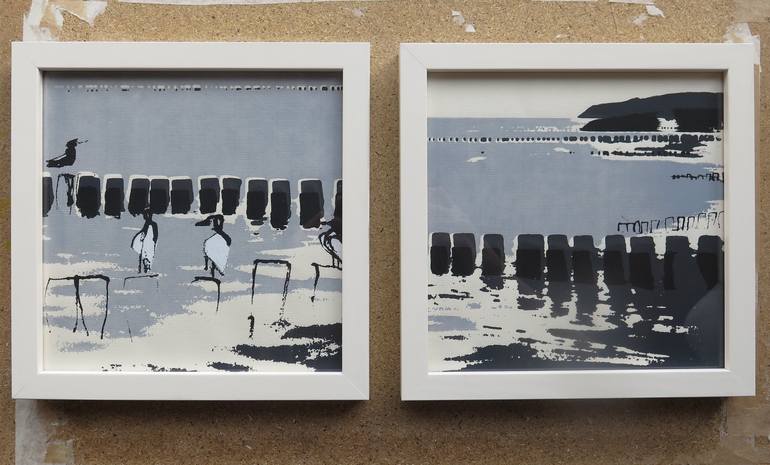 Original Beach Printmaking by conny kunert