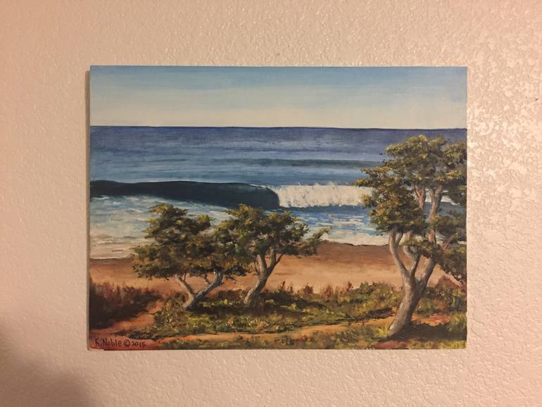 Why Do Surfers Run Painting by Keith Noble Saatchi Art