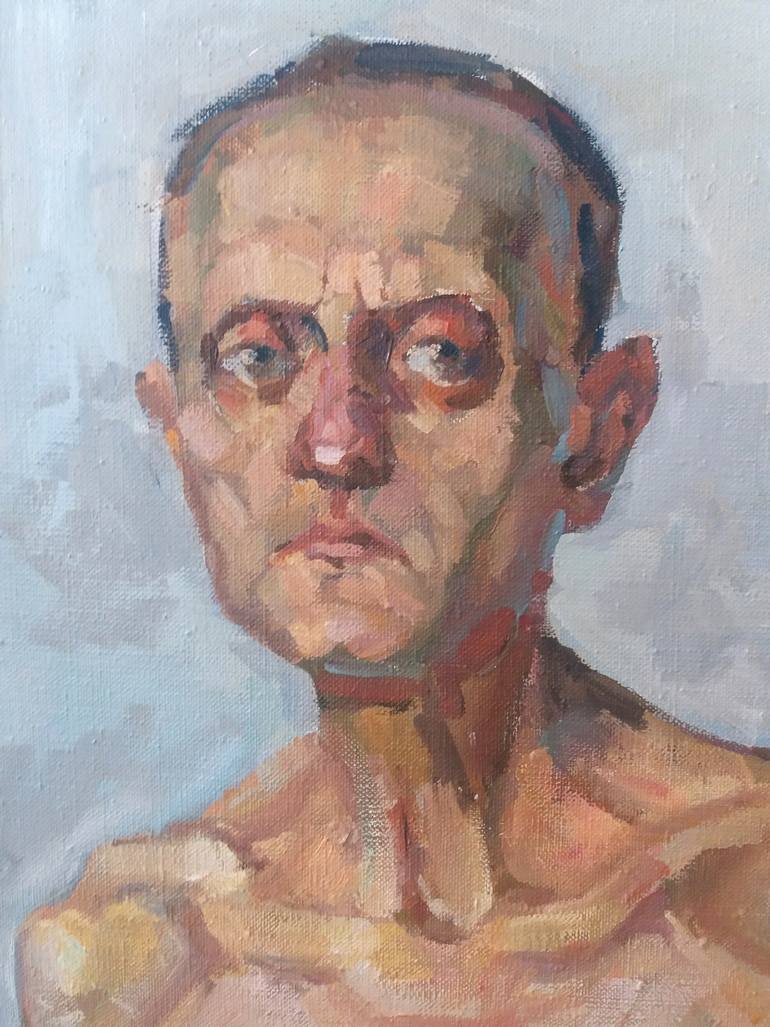 Original Expressionism Men Painting by Katia Kostiuk-Shostka