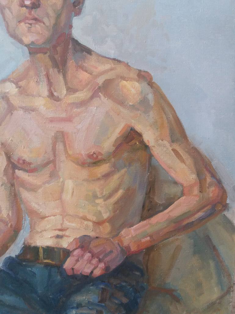 Original Expressionism Men Painting by Katia Kostiuk-Shostka