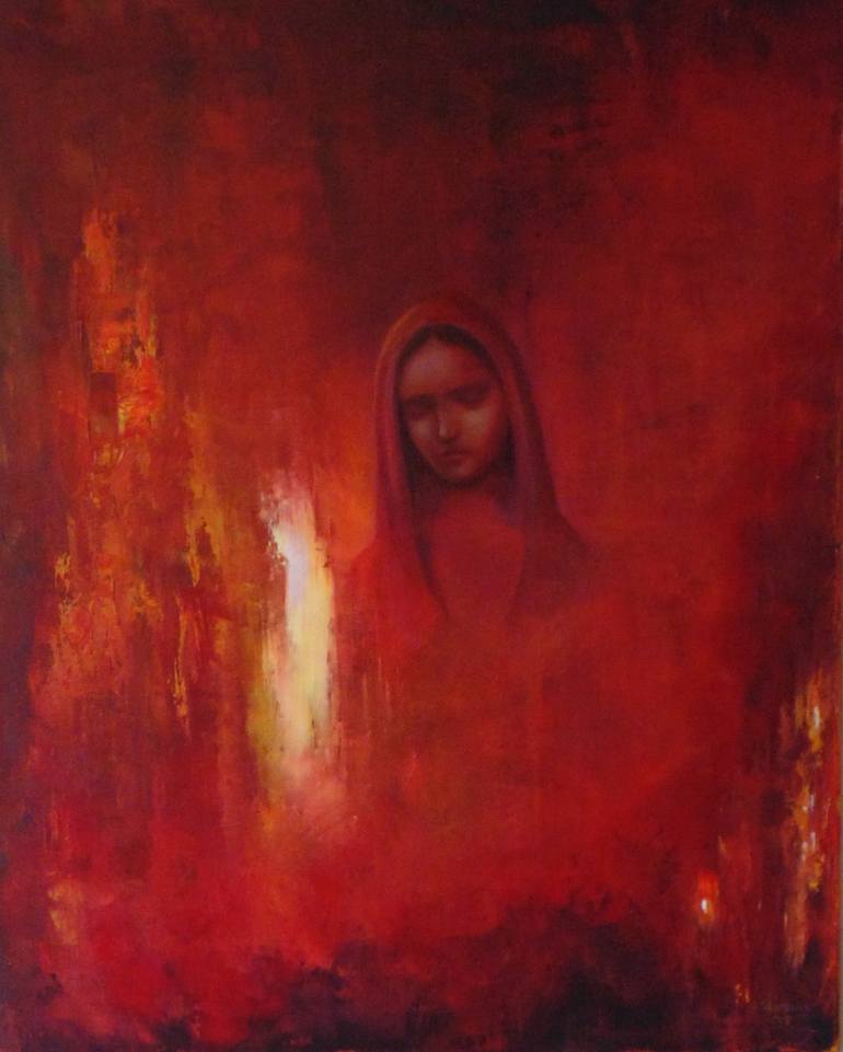 Mother's pain.Maria Jesus's mother Painting by Adolfas Skurdelis ...