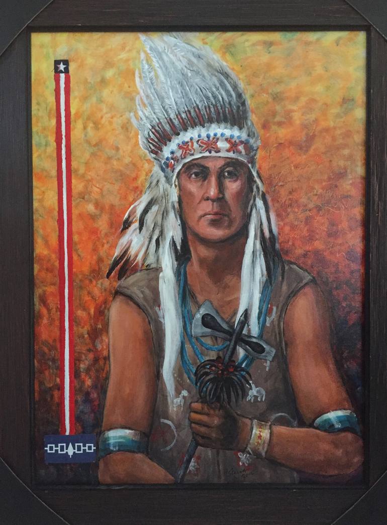 Iroquois Warrior Painting by Harry Stella | Saatchi Art