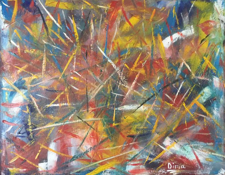 Original Abstract Expressionism Abstract Painting by Dmytro Panchenko