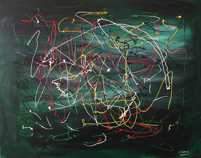 Original Abstract Expressionism Abstract Painting by Dmytro Panchenko