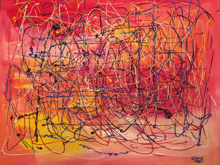 Original Expressionism Abstract Painting by Dmytro Panchenko