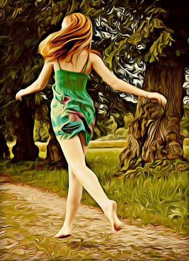 Jumping Redhead (Photopainting) thumb