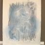 This work was created on water color paper and has several layers giving it a watery  and suspended feel.