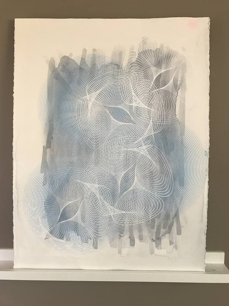 Original Abstract Drawing by Christy Elizabeth Thiaucourt