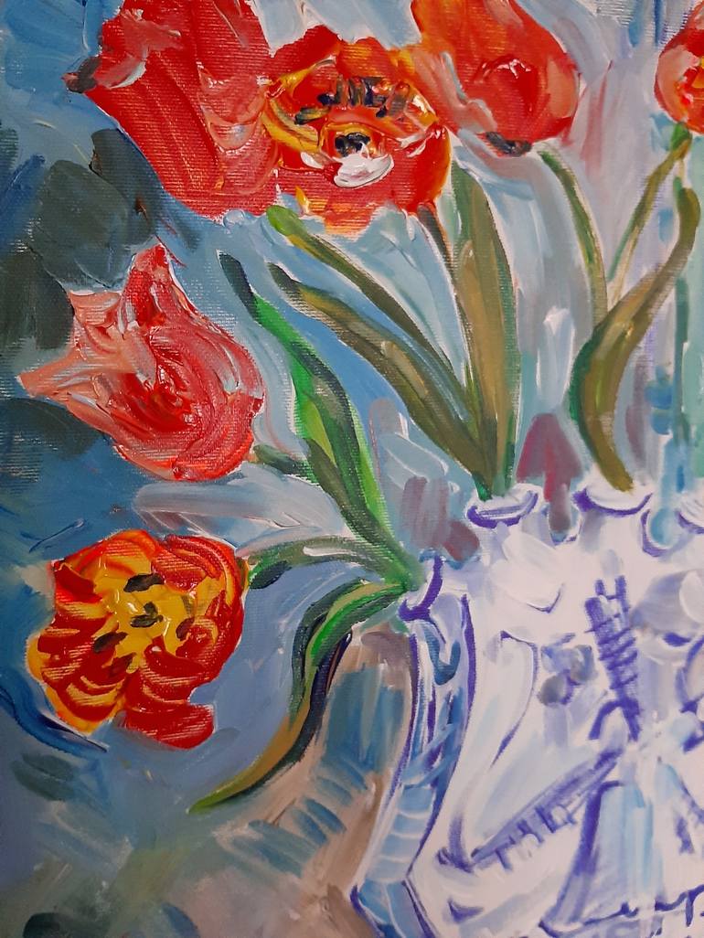 Original Floral Painting by Elva Polyakova