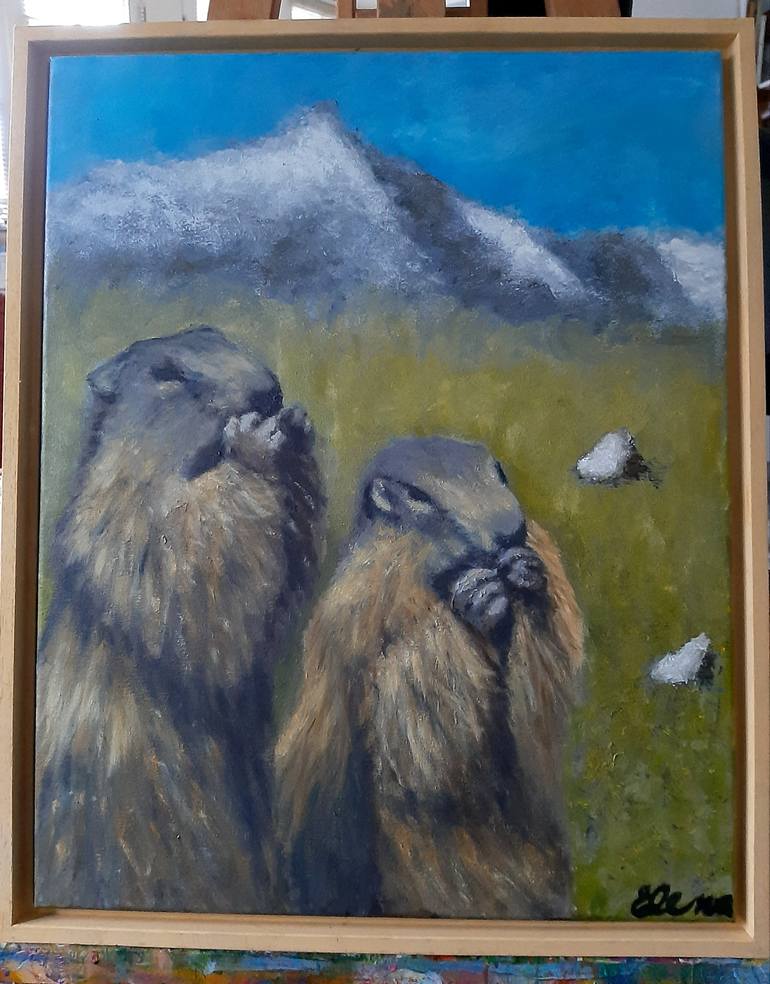 Original Realism Animal Painting by Elva Polyakova