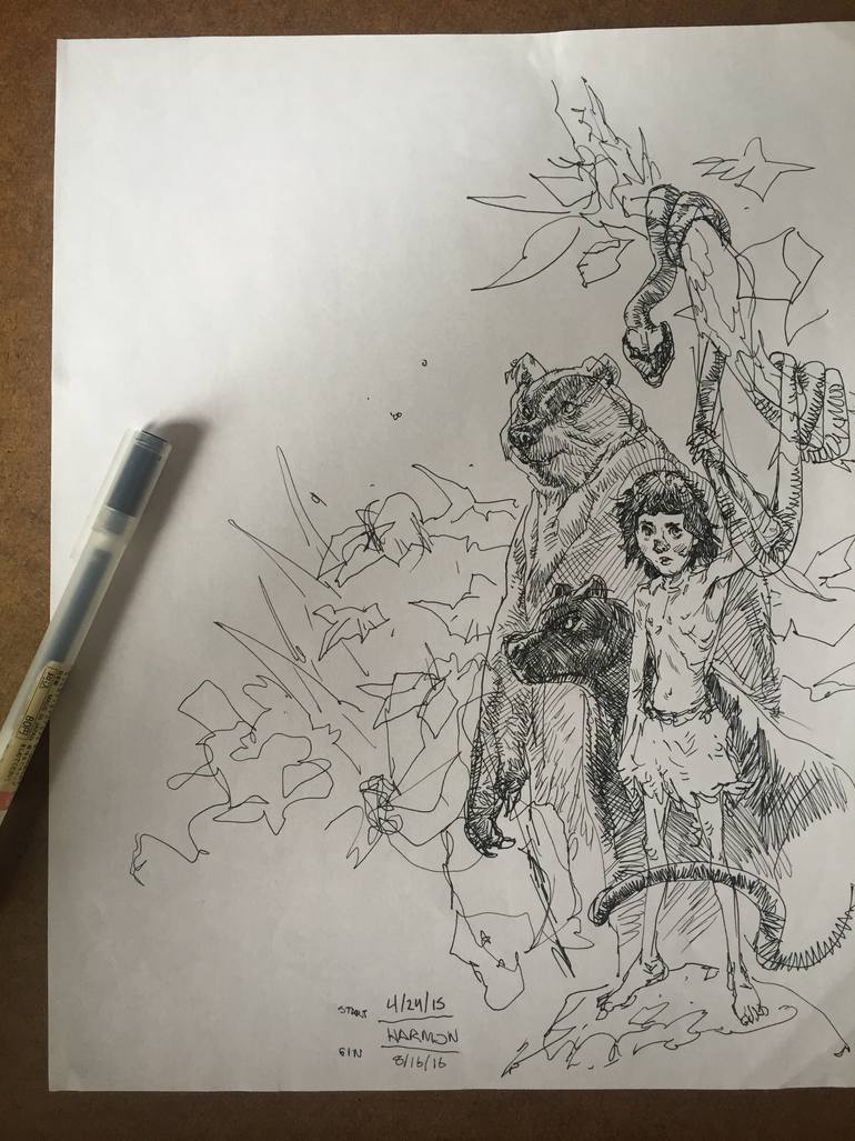 Original Illustration Cartoon Drawing by Paul Harmon