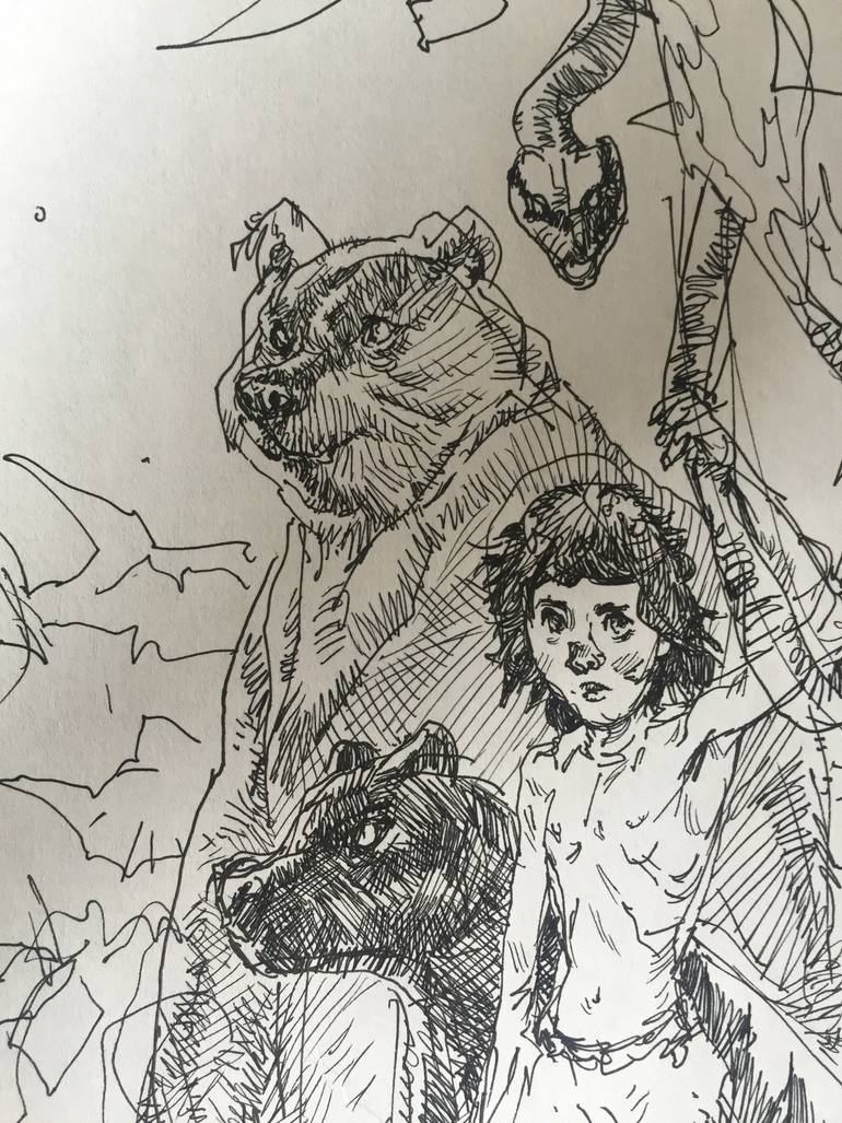 Original Illustration Cartoon Drawing by Paul Harmon