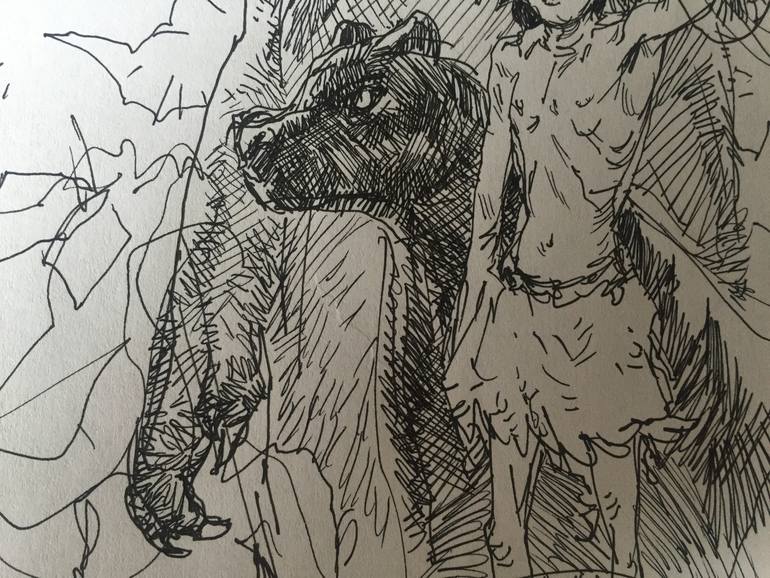 Original Illustration Cartoon Drawing by Paul Harmon