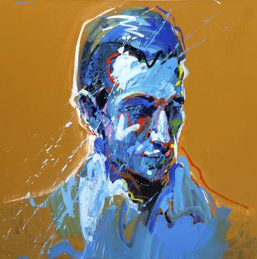 Portrait Cobalt Blue& Ochre thumb