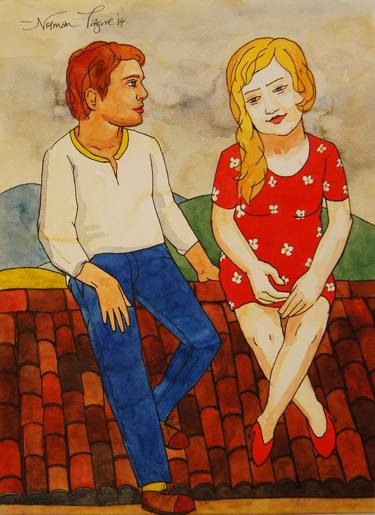 Print of Figurative Love Paintings by Norman Tagore