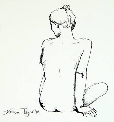 Original Figurative Nude Drawings by Norman Tagore