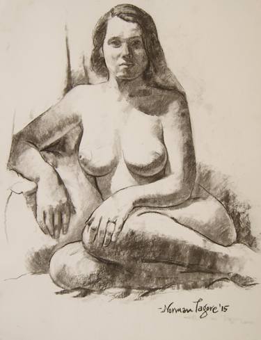 Print of Realism Erotic Drawings by Norman Tagore