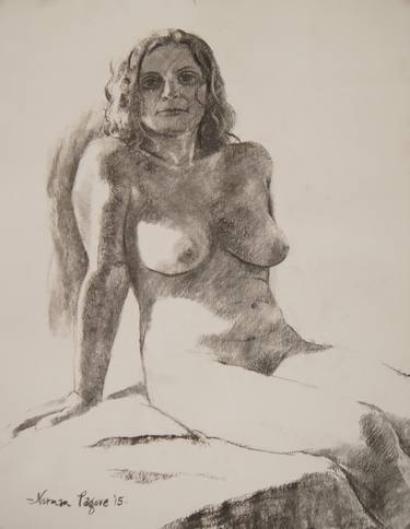 Print of Portraiture Nude Drawings by Norman Tagore