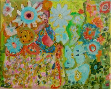 Original Abstract Expressionism Floral Paintings by Lisa Locke