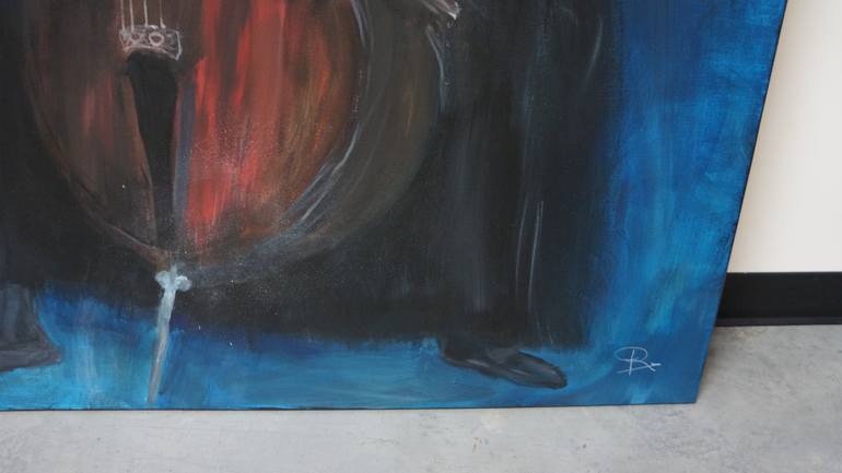 Original Expressionism People Painting by Rick Baker