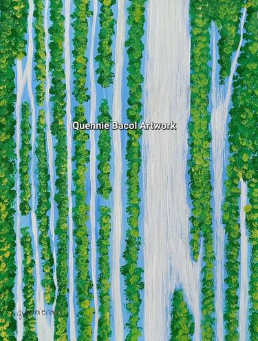 Original Abstract Water Paintings by Quennie Bacol