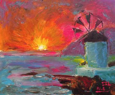 Original Abstract Expressionism Landscape Painting by Lily Zhao