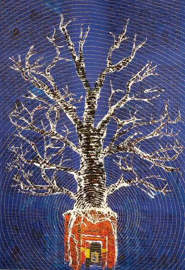 Print of Tree Paintings by Sunniv Shanker Rajbhandary