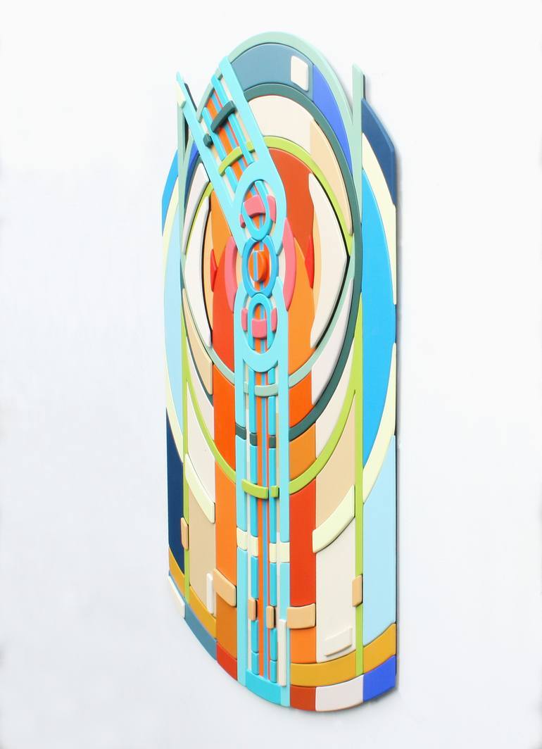 Original Art Deco Abstract Mixed Media by Vince Smith