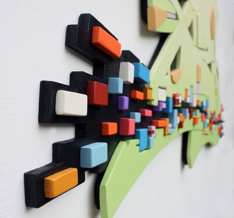 Original Abstract Graffiti Sculpture by Vince Smith