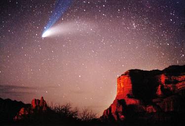Comet Hale Bopp over Sedona thumb