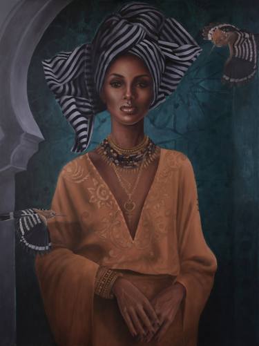 Original Portrait Painting by Meron Abebe