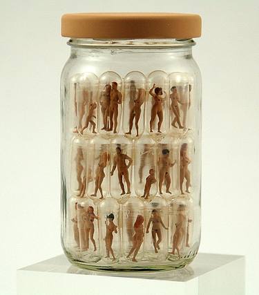 Small Nude Latino People In A Jar, 2009 thumb