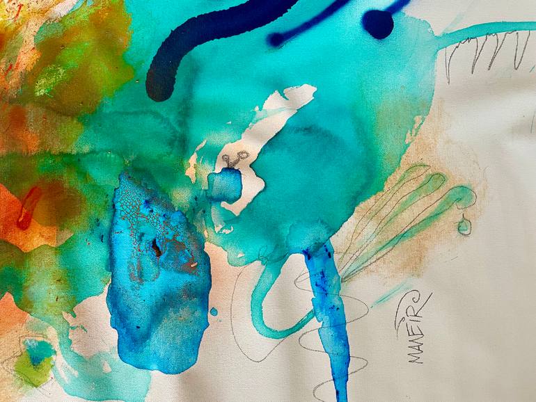 Original Abstract Expressionism Abstract Painting by Carlos Maneiro