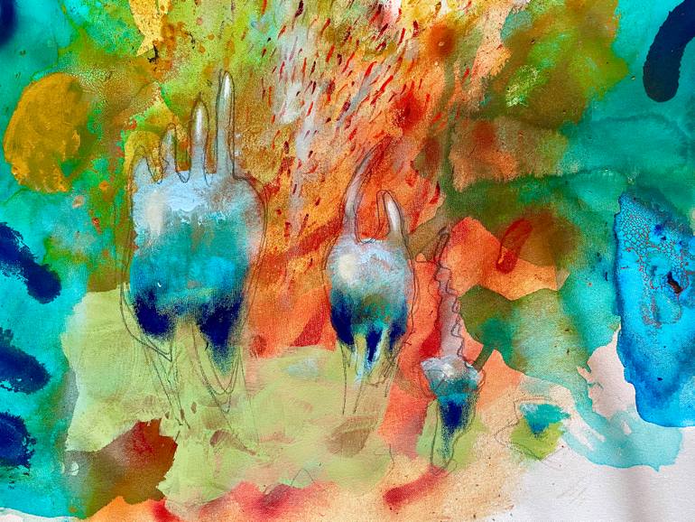 Original Abstract Expressionism Abstract Painting by Carlos Maneiro